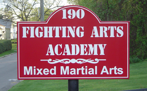 Fighting Arts Academy Sign