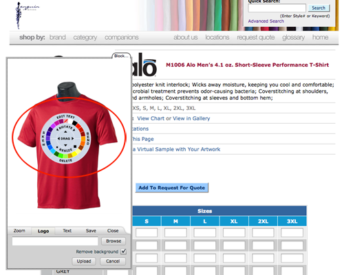 Hover over your graphic to see a wheel of options such as rotate, move, resize, etc.