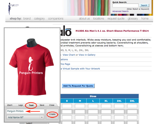 Click "Text," type your text, choose your font, then click "Create."